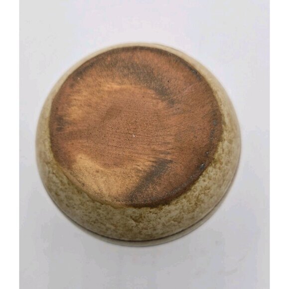 Vintage USA Pottery Craft Honey Jar with Dipper Teddy Bear Lid 6.5 Inches Tall - Picture 7 of 7